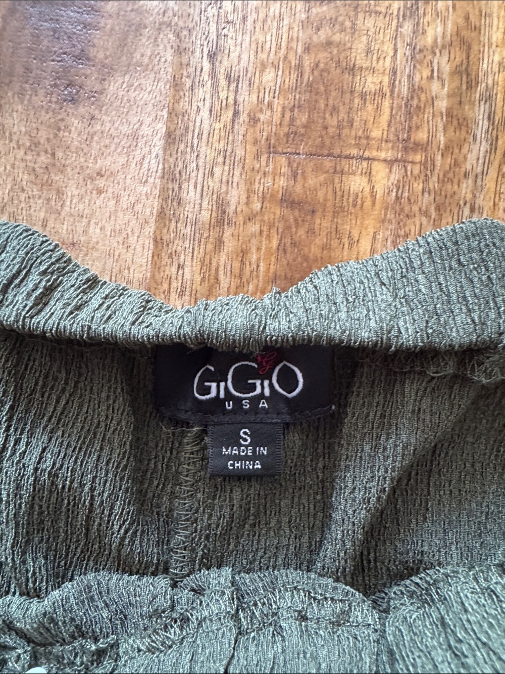 Olive Ruffle Wide-Leg Jumpsuit Pants - Picture 5 of 6